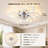 25" 7 - Blade Reversible Dimmable Led Flush Mount Ceiling Fan With Remote Control And App-1874008775