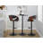 Swivel Upholstered Adjustable Height Counter Stool with Steel Frame-92718776