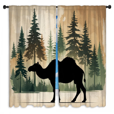 Rideaux de fenêtre Camel In Forest