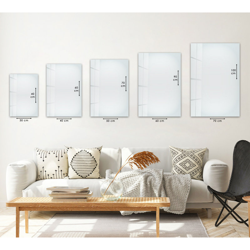 Élégante peinture décorative en verre trempé de 15,7 po x 23,6 po | 100% verre trempé, épaisseur: 0,16 pouce | Superbe art mural pour la décoration intérieure, parfait pour les espaces de salon et de bureau, durable et élégant