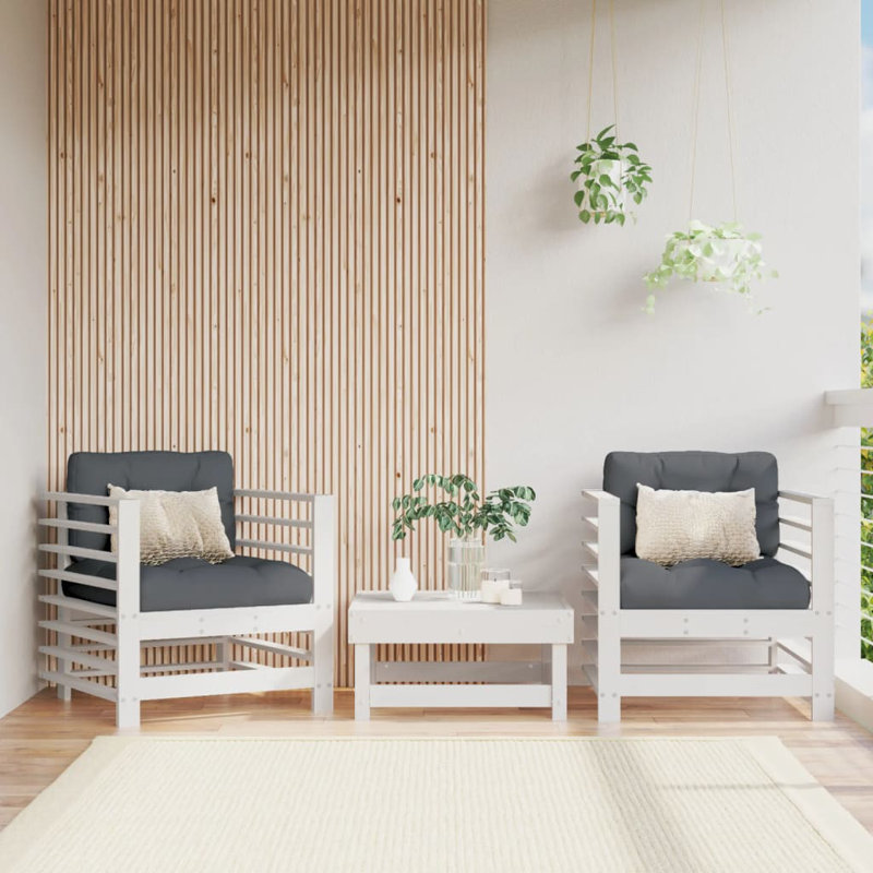 Amran Outdoor Lounge Chair, White