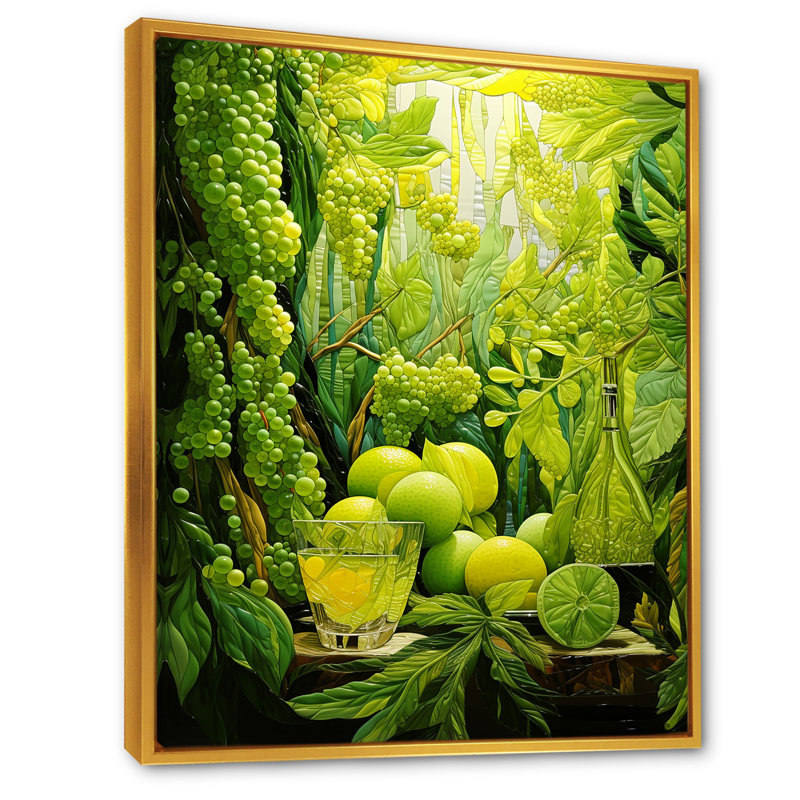"White White Forest Tranquility II", reproduction d'art sur toile, Cadre flottant doré, H 32 po x l 16 po x P 1 po