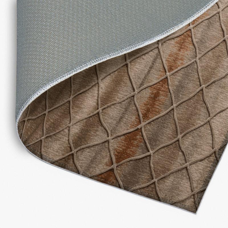 Tapis brun intérieur et extérieur Trellis, Rectangulaire 8 pi x 10 pi
