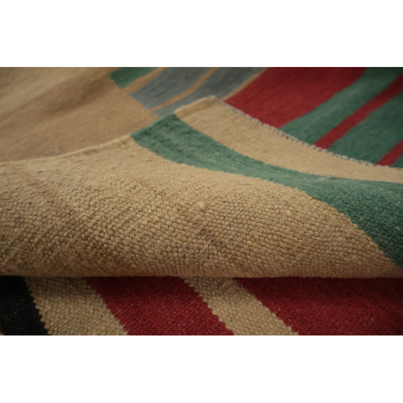 Tapis multicolore vibrant fait à la main 9 x 12