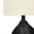Table Lamp - 17"H, Black Ceramic Material