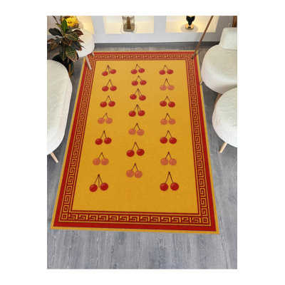 Tapis tissé orange Mosso