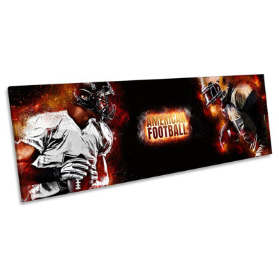 American Football Modern Sports Panoramic 1 Piece Wrapped Canvas Panoramic Painting