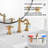 Widespread Bathroom Sink Faucet With Drain Assemly-110224033