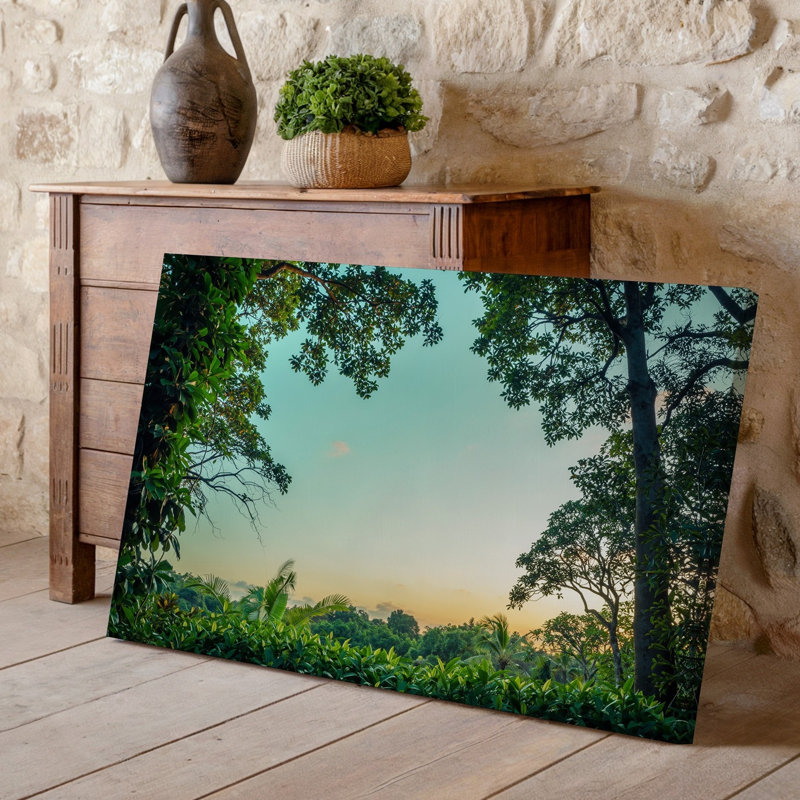 Reproduction d'art sur toile, "Jungle" encadrée par Lush Green Foliage, H 9 po x l 12 po