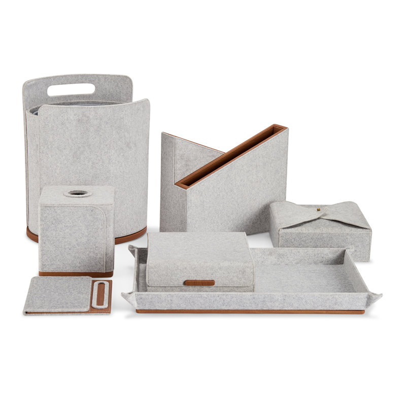 Boîte à bijoux en cuir pour lui, Gris