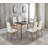 Boulat Glass Top Metal Base Dining Table