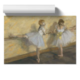 Ballet Ballerina Dancers Practicing At The Bar by Edgar Degas - No Frame Painting
