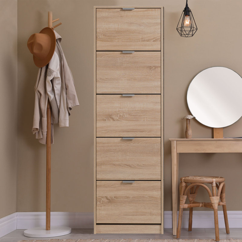 10 Pair Flip Down Shoe Storage, Natural