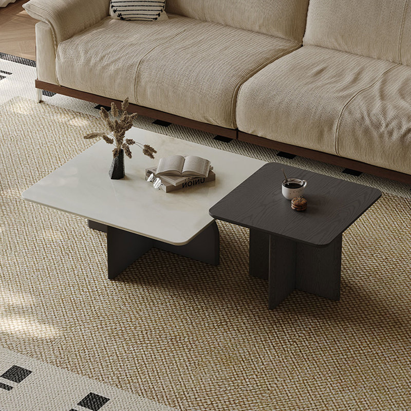 Ensemble de tables basses 2 pièces de style minimaliste