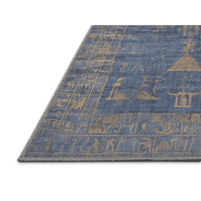 Tapis gris lavable à la machine, Carré 5 pi