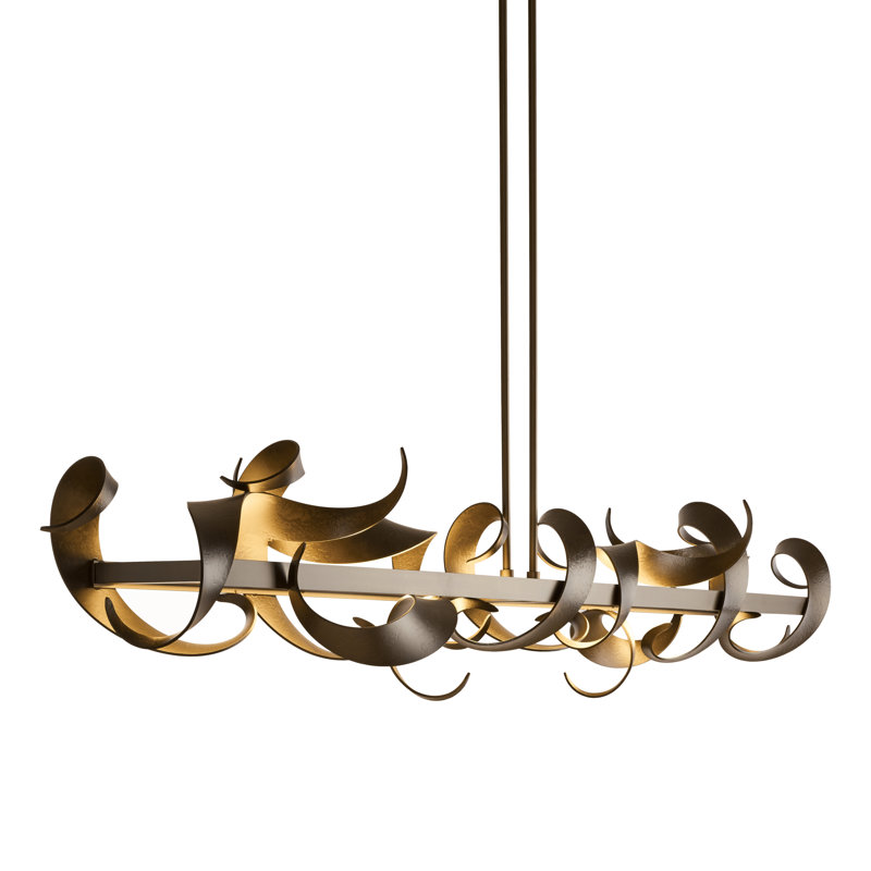 Folio Kitchen Island Linear LED Pendant, Bronze