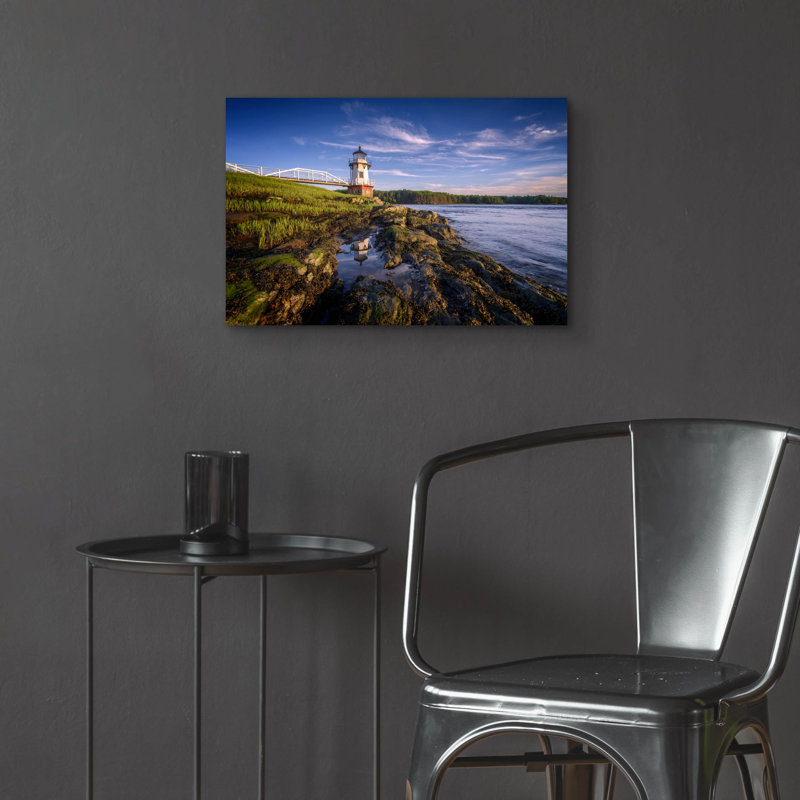 Art mural en verre acrylique Latitude Run® «Watch The River» par Rick Berk, H 16 po x l 24 po x P 0,2 po