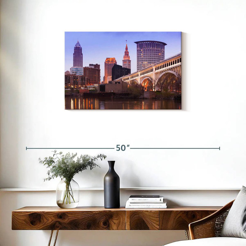 Ravi Detroit Downtown Skyline, 20" H x 30" W