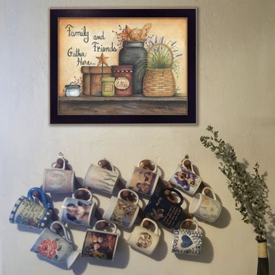 «Family and Friends» par Mary June - Reproduction d'art graphique sur papier encadré