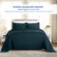 Ensemble de couvre-lit en coton natté toutes saisons de poids moyen avec taies décoratives Superior-33395805-33395816