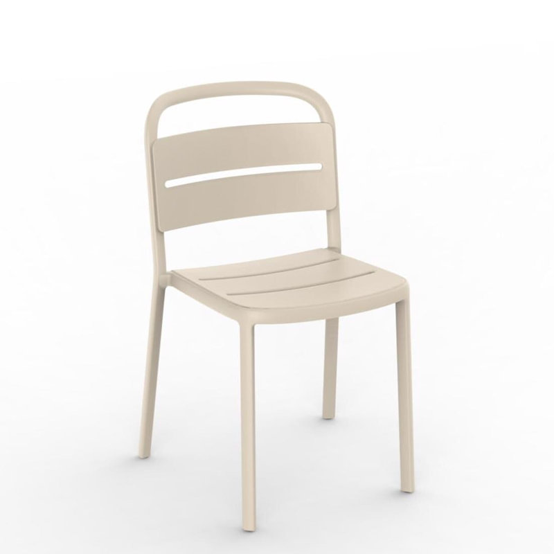 Como Outdoor Dining Side Chair, Ivory