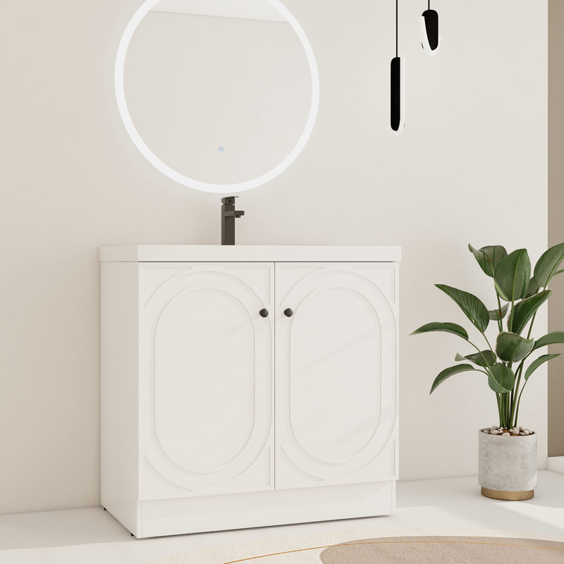 Miterdale 36'' Single Bathroom Vanity Set, White,  36''