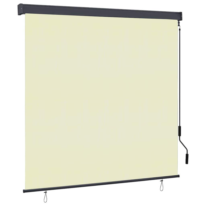  Outdoor Vertical Roller Blind 60cm Balcony Shade Screen Multi Colours, Cream