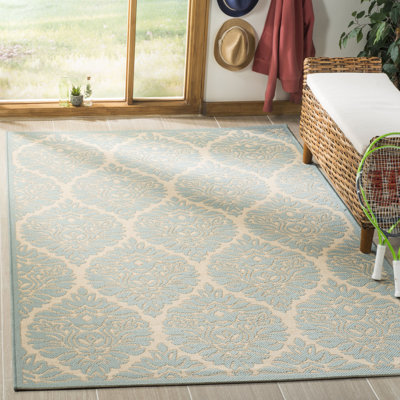 Emmanuel Linden 100 Performance Damask Indoor/Outdoor Area Rug