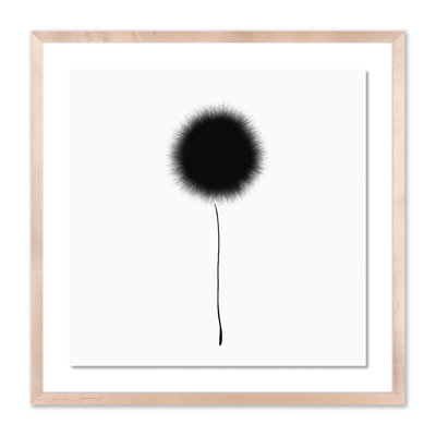 Black Dandelion Print by Aga Siguni Ciszewska