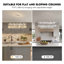  Lustre rectangulaire moderne en nickel brossé à 16 lumières avec accents en cristal Kacy pour îlot de cuisine Kacy-1085921875-1086283924