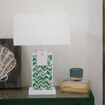 Lampe de table en bois / abat-jour en tissu standard UL