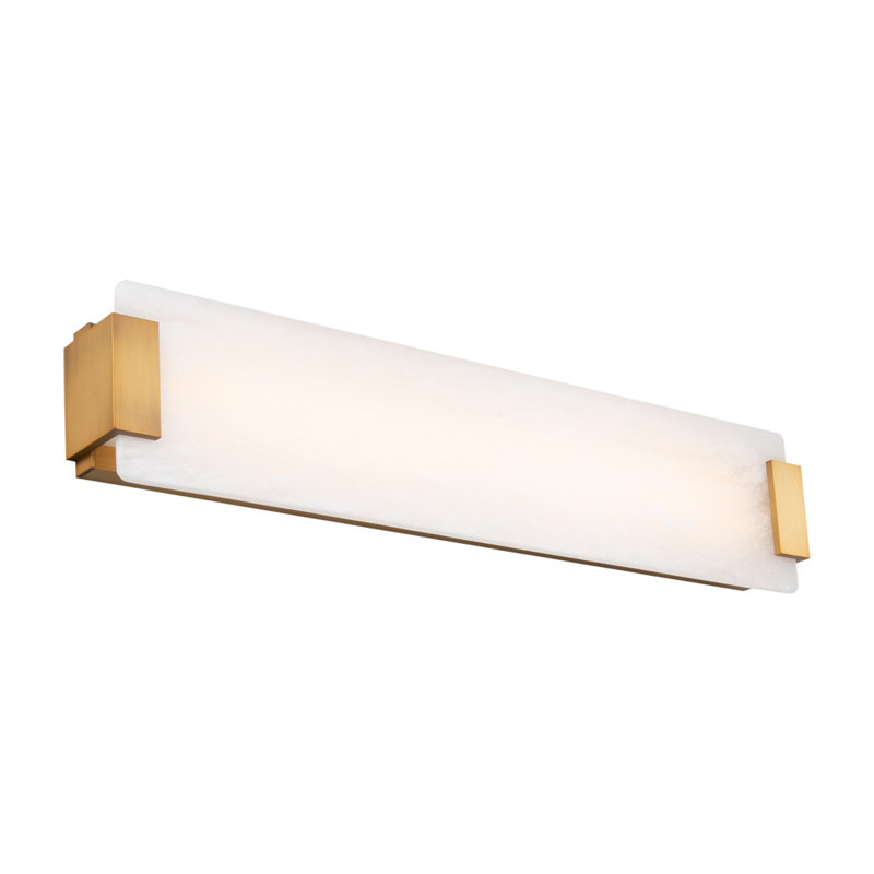 Quarry 1 - Light LED Bath Bar, Aged Brass