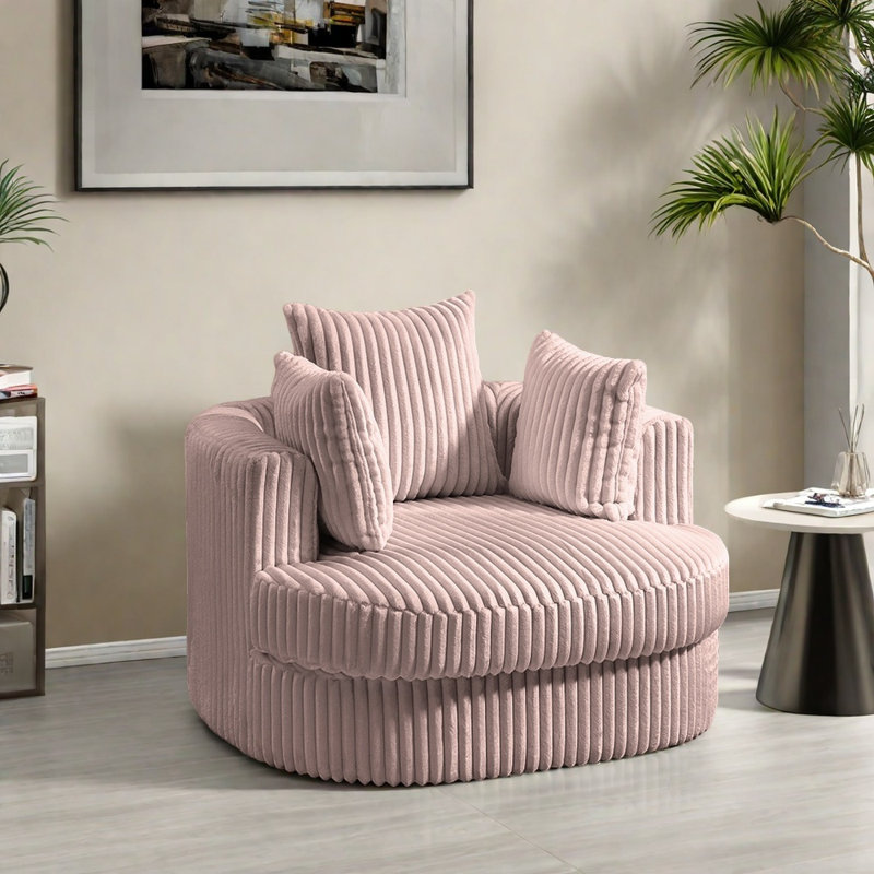 Chaise confortable rotative à 360 °, Rose