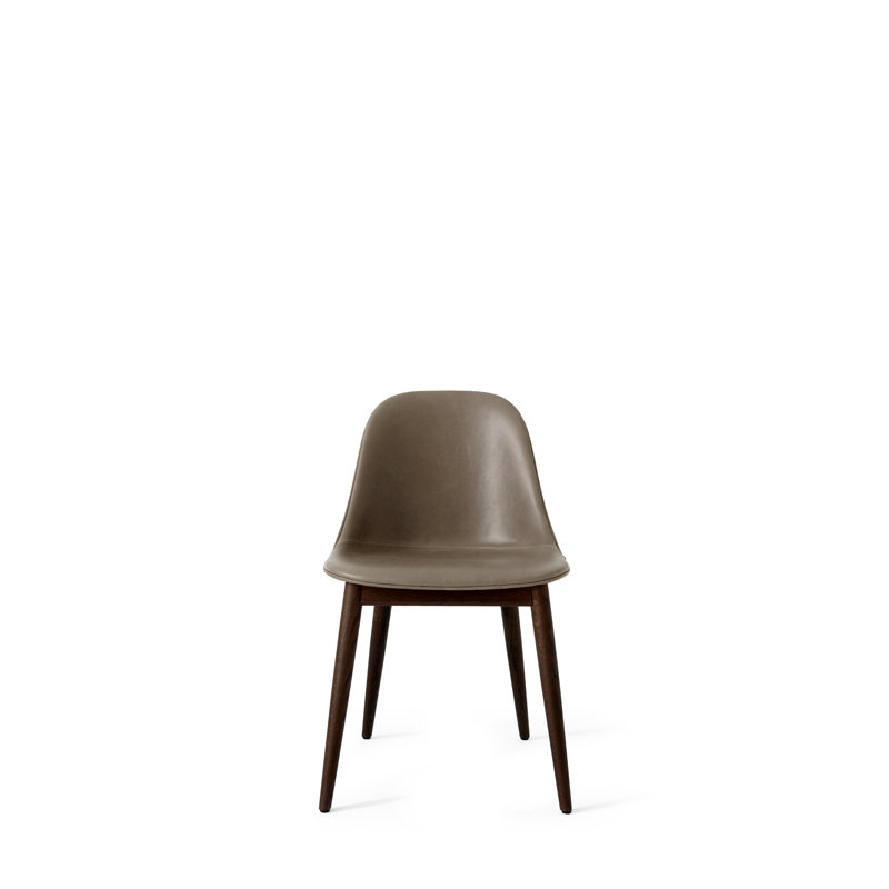 Harbour Chair Collection Upholstered Dining Chair, Dark Stained Oak, Dark Gray