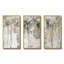 The Modern Gray Forest IV - Farmhouse, ensemble d'art mural sur toile encadrée, 3 pièces-72043153-72044140