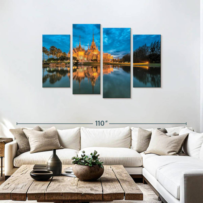 Lilie Wat Luang Phor Toh, H 48 po x l 75 po