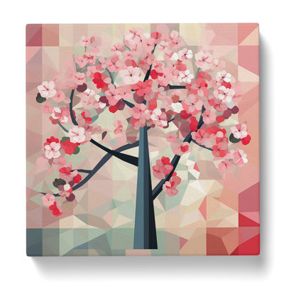Cherry Blossom Tree Constructivism - Print