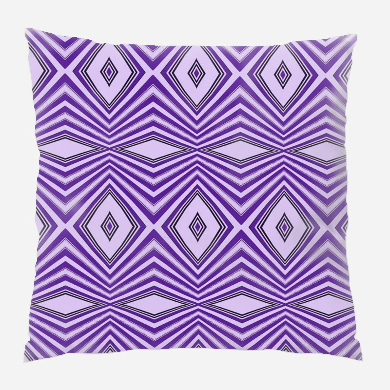 Diamond Geometric Microsuede Reversible Throw Pillow