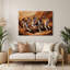 Chiens Basenji, art mural en métal brun-156870747