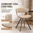 Hozaifa Upholstered Dining Chair With Curved Open-Back Design And Powder-Coated Iron Legs Twedt Collection-1117490825-1130399064