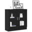 Armoire à livres vidaXL chêne noir 32,48 x 12,01 x 31,50 po en bois d'ingénierie