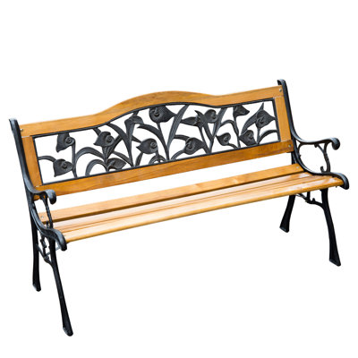 Banc de jardin 2 places 50 pouces, naturel