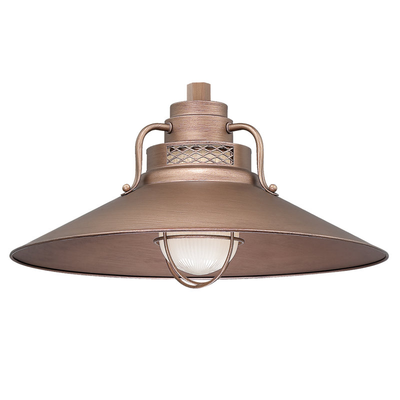 Luminaire suspendu conique à 1 lumière Eliseo, Cuivre, H 10 po x l 18 po x P 18 po