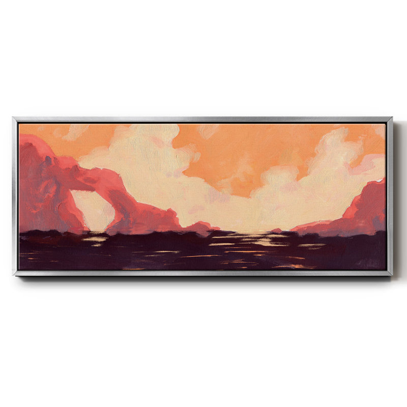 «Pink Rock Coast I», toile encadrée, H 24 po x l 60 po