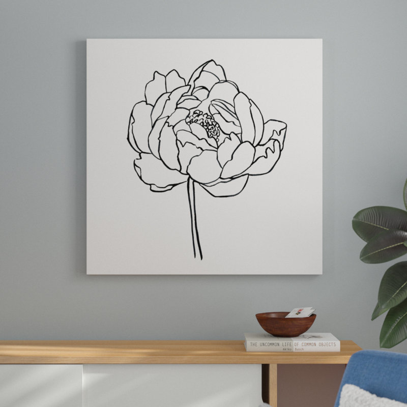 Peony Shape I by Emma Scarvey - Wrapped Canvas Painting, 91cm H x 91cm W