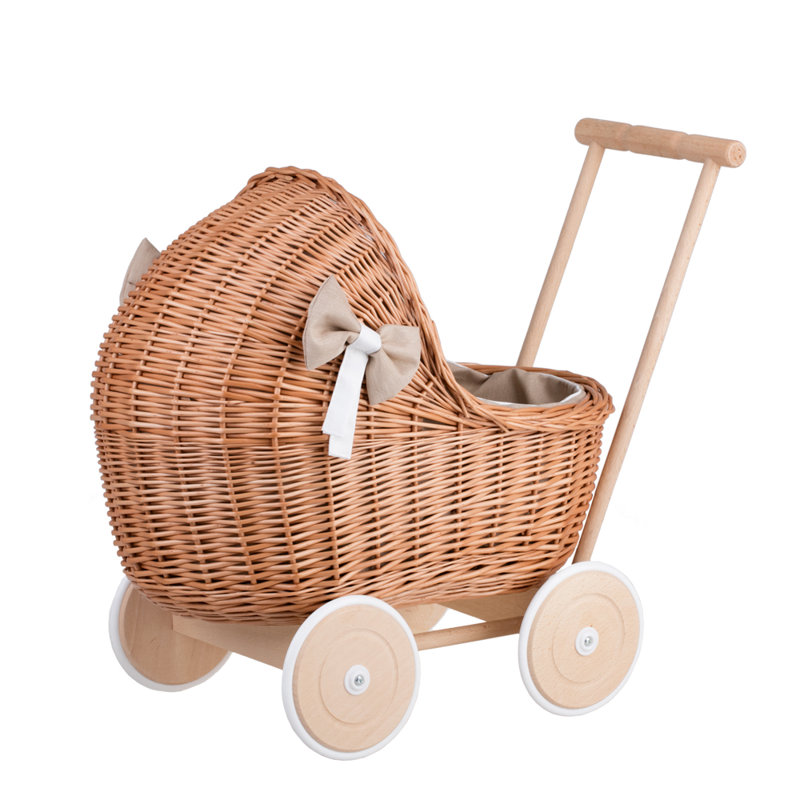 Hodgeman Wicker Doll Stroller