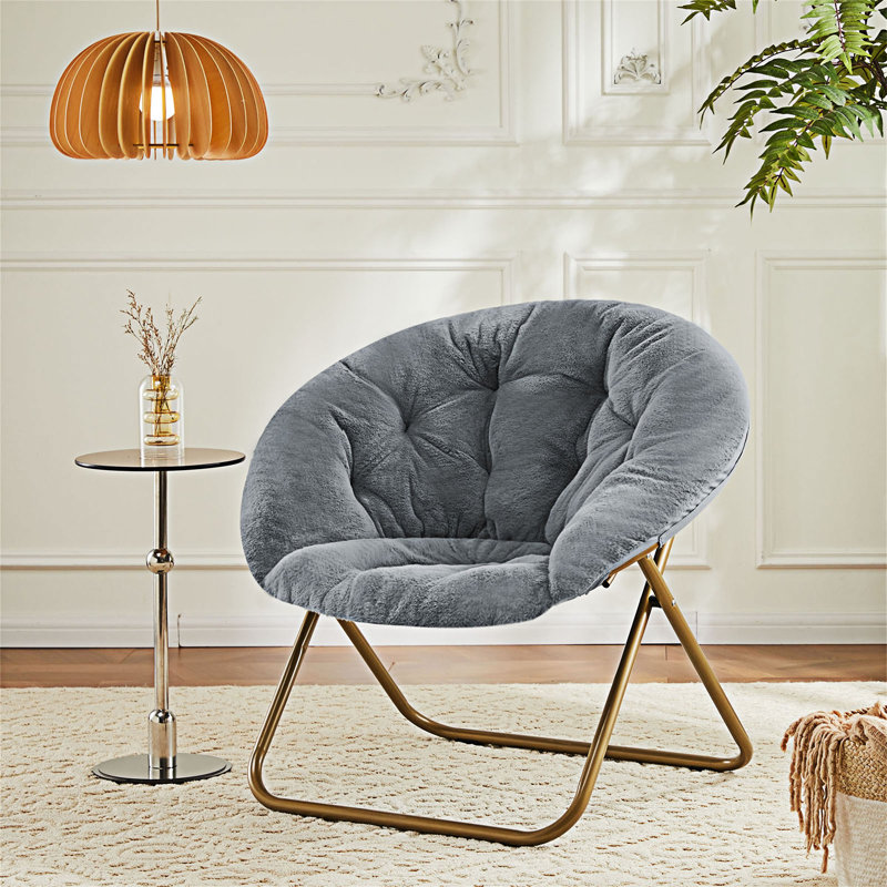 Chaise Cozy Saucer_W2201P, Tissu gris