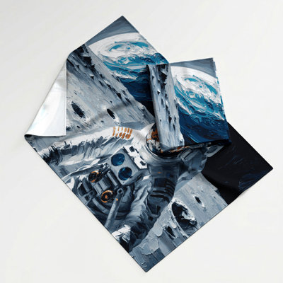 Space Buzz Aldrin Moon landing Wall Tapestry