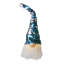 Décoration de Noël en forme de GNOME pré-éclairé avec des décorations bleues et argentées