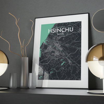 Hsinchu City Map in Dream 1 Piece Wall Art